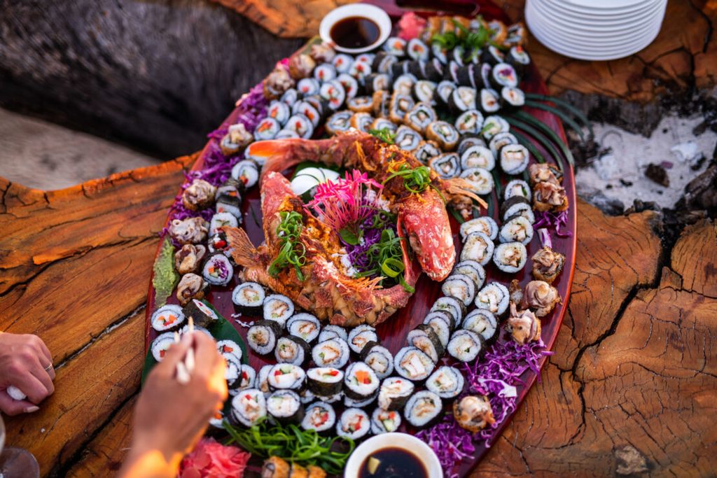 Wild caught fish, on Namotu, Fiji. A whole food diet, less processed.